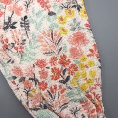 Segunda Selección - Pantalón Zara Talle 6-9 meses lino flores rojo naranja amarillo volados cintura (31 cm largo) - tienda online