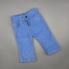 Pantalón Paula Cahen D Anvers Talle 6 meses azul corderoy - cintura ajustable - Largo 37cm