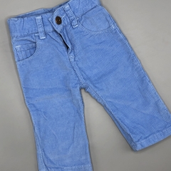 Pantalón Paula Cahen D Anvers Talle 6 meses azul corderoy - cintura ajustable - Largo 37cm - comprar online
