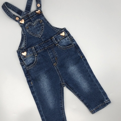 Jumper pantalón Grisino Talle 3-6 meses jean azul oscuro botones corazón (35cm largo) - comprar online