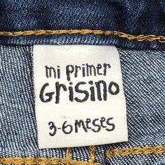 Jumper pantalón Grisino Talle 3-6 meses jean azul oscuro botones corazón (35cm largo) - Baby Back Sale SAS