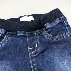 Segunda Selección - Jegging Baby Cottons Talle 3 meses azul oscuro cintura algodón (34 cm largo)
