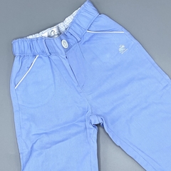 Pantalón Baby Cottons Talle 9 meses celeste - gabardina - Largo 42cm - comprar online
