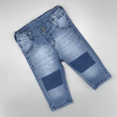 Jeans Minimimo Talle S (3-6 meses) celeste claro decorado rodilla
