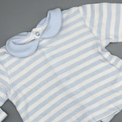 Remera Blukids Talle 1-3 meses rayas celestes blancas - comprar online