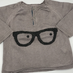 Segunda Selección - Sweater Zara Talle 6-9 meses hilo gris lentes - comprar online
