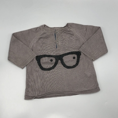 Segunda Selección - Sweater Zara Talle 6-9 meses hilo gris lentes