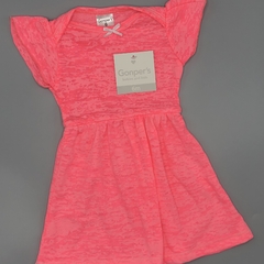 Vestido Gonpers Talle 6 meses modal rosa fluor moño blanco - comprar online