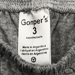 Short Gonpers Talle 3 meses algodón gris melange liso - Baby Back Sale SAS