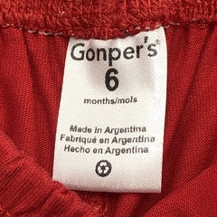 Short Gonpers Talle 6 meses algodón rojo liso - Baby Back Sale SAS