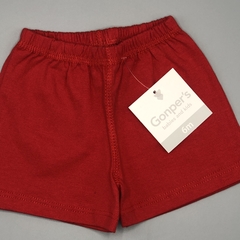 Short Gonpers Talle 6 meses algodón rojo liso - comprar online