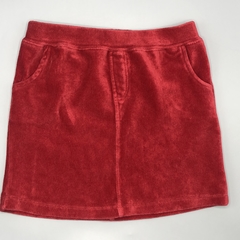Segunda Selección - Pollera Little Akiabara Talle 6 años algodón tipo corderoy rojo bolsillo jean - comprar online