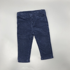 Segunda Selección - Pantalón Yamp Talle 12 meses corderoy azul brillos (41 cm largo)