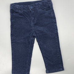 Segunda Selección - Pantalón Yamp Talle 12 meses corderoy azul brillos (41 cm largo) - comprar online
