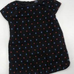 Segunda Selección - Vestido Baby GAP Talle 12-18 meses tejido negro - rombos - comprar online