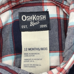 Camisa body OshKosh Talle 12 meses cuadrillé rojo azul - Baby Back Sale SAS
