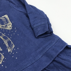 Segunda Selección - Buzo OshKosh Talle 6 meses algodón azul volados moño dorado brillo (sin frisa) - tienda online