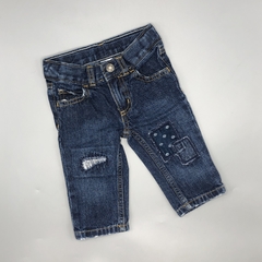 Jeans Carters Talle 6 meses azul parches (cintura ajustable)
