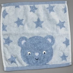Babita de toalla Zara celeste osito estrella (28 cm x 28 cm) - comprar online