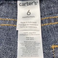Jeans Carters Talle 6 meses azul parches (cintura ajustable) - Baby Back Sale SAS