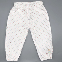 Pantalón Baby Cottons Talle 9 meses batista blanco cuadritos multicolor conejito (39 cm largo) - comprar online