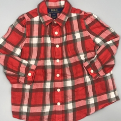 Camisa Polo Ralph Lauren Talle 2 años cuadrillé rojo gris - comprar online