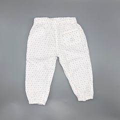Pantalón Baby Cottons Talle 9 meses batista blanco cuadritos multicolor conejito (39 cm largo) en internet