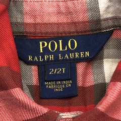 Camisa Polo Ralph Lauren Talle 2 años cuadrillé rojo gris - Baby Back Sale SAS