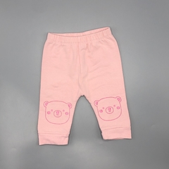 Segunda Selección - Jogging Owoko Talle 1 (3 meses) algodón rosa ositos (32 cm largo)