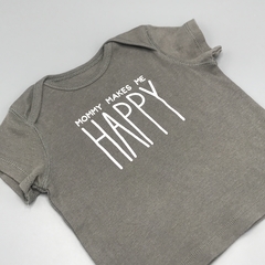 Remera Carters Talle 3 meses gris oscuro estampa MOMMY MAKES ME HAPPY - comprar online