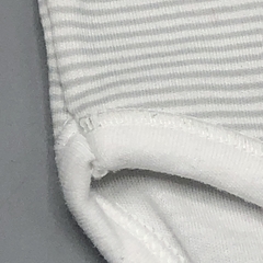 Segunda Selección - Body Broer Talle 0-1 meses algodón rayas blanco gris claro estrella - tienda online