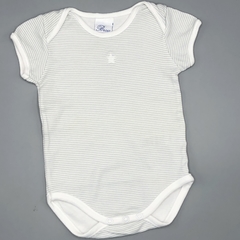 Segunda Selección - Body Broer Talle 0-1 meses algodón rayas blanco gris claro estrella - comprar online