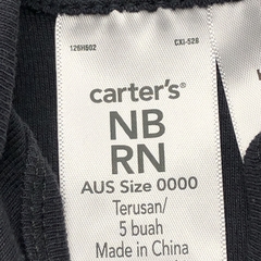 Segunda Selección - Body Carters Talle NB (0 meses) algodón gris oscuro - Baby Back Sale SAS