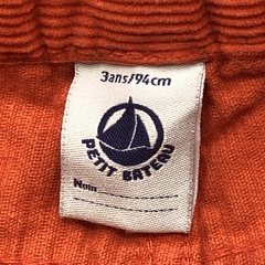 Segunda Selección -Pantalón Petit Bateau Talle 3 años corderoy naranja (55 cm largo) - comprar online
