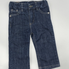 Jeans Cheeky Talle L (9-12 meses) azul - Largo 45cm - bolsillos bordados marrón - comprar online