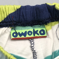 Legging Owoko Talle 1 (3 meses) rayas colores verdes azules - Largo 33cm - Baby Back Sale SAS