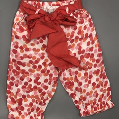 Pantalón Baby Cottons Talle 6 meses flores rosas - Largo 33cm - comprar online