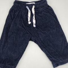 Segunda Selección - Pantalón Baby Cottons Talle NB (0 meses) corderoy azul oscuro (interior algodón - 30 cm largo) - comprar online