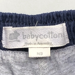 Segunda Selección - Pantalón Baby Cottons Talle NB (0 meses) corderoy azul oscuro (interior algodón - 30 cm largo) - Baby Back Sale SAS
