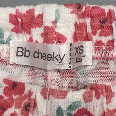 Short Cheeky Talle XS (0-3 meses) algodón blanco flrocitas fucsia volados - Baby Back Sale SAS