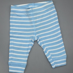Legging carters Talle NB (0 meses) algodón rayas celeste blanco (25 cm largo) - comprar online