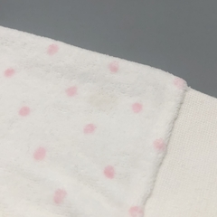 Segunda Selección - Campera Owoko Talle 1 (3 meses) plush blanco lunares rosa - comprar online