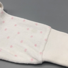 Segunda Selección - Campera Owoko Talle 1 (3 meses) plush blanco lunares rosa en internet