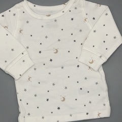 Segunda Selección - Remera Carters Talle NB (0 meses) blanca estrellas lunas - comprar online