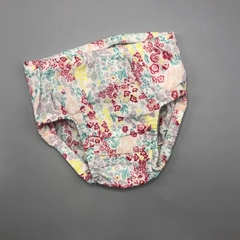 Vestido Cheeky Talle XS (0-3 meses) fibrana balnco florcitas rosa lila amarillo fuscia (con bombachudo) - tienda online