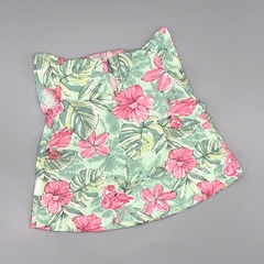 Remera Minimimo Talle S (3-6 meses) algodón verde flores rosa en internet