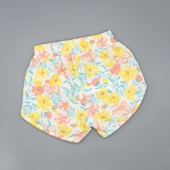 Short Cheeky Talle S (3-6 meses) algodón blanco flores rosa amarillo hojas verde en internet
