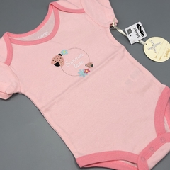 Body NUEVO Yamp Talle 6 meses algodón rosa mariquitas brillos - comprar online