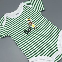 Segunda Selección - Body NUEVO Yamp Talle 6 meses algodón rayas verde blanco cebrita GO - comprar online