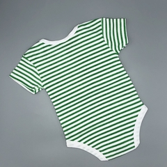 Segunda Selección - Body NUEVO Yamp Talle 6 meses algodón rayas verde blanco cebrita GO en internet